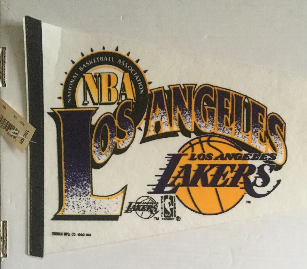 VINTAGE 1992 NBA BASKETBALL LOS ANGLES LAKERS FELT OFFICIALLY