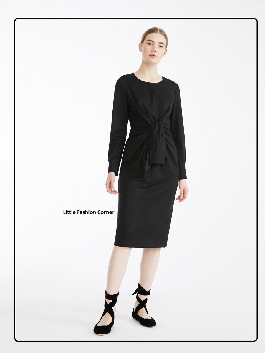 RRP €580🌟 MAX MARA WOOL twill Dress USA6_IT40_DE36_UK8_FR38
