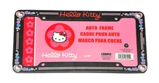 New Hello Kitty Glitter License Plate Frame Stocking Stuffer. New Condition