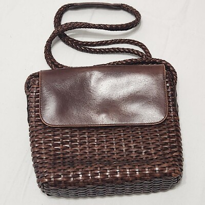 Cocoglow Square Cross-Body Hand-Woven Basket Bag – Vintage Style With Detachable Shoulder Strap & Hand Strap, Women's Tote