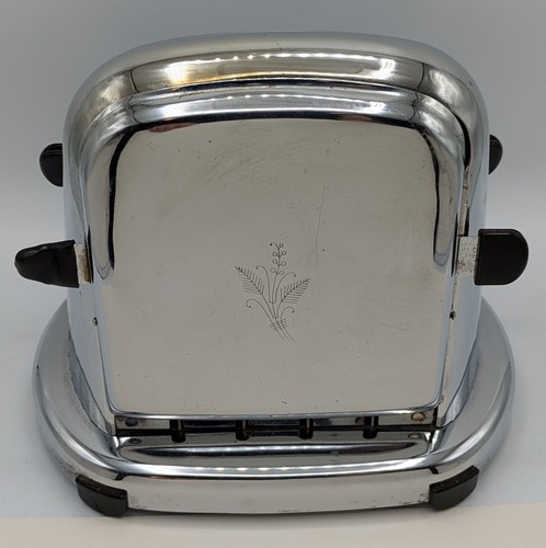 Tostapane vintage Manning Bowman cromato double face art deco PEZZO DECORATIVO - Foto 1 di 10
