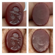 Genuine Ancient Roman Carnelian Stone Intaglio Seal Circa 1st - 3rd Century AD