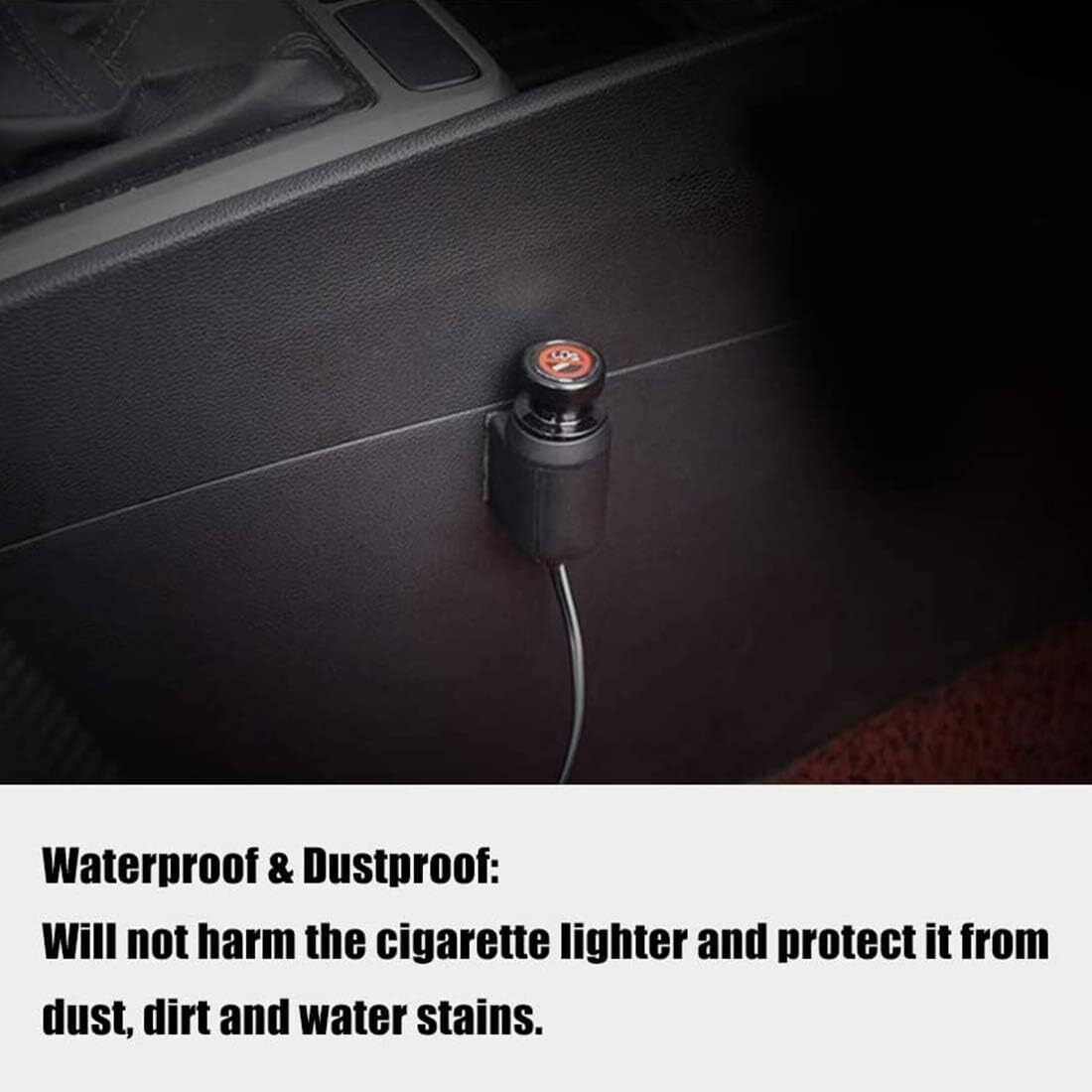 Cigarette Lighter Socket Cover Cap Black 4 Pack, for Car Power Port Outlet