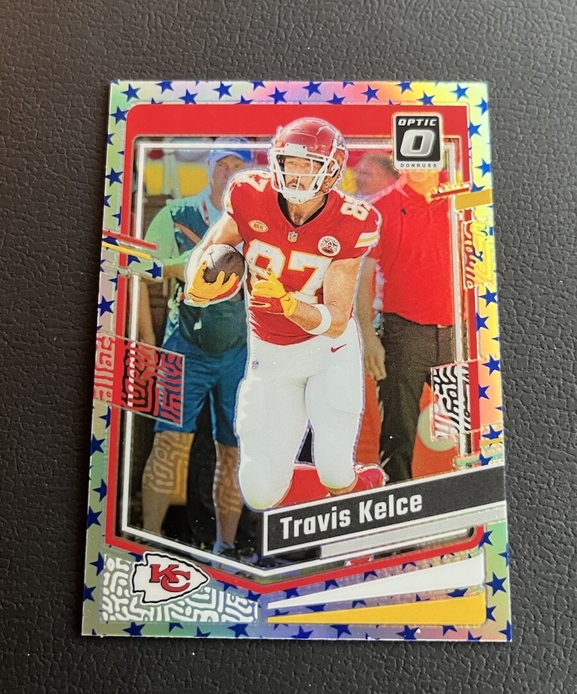 Travis Kelce 2023 Panini Donruss Optic Silver Stars Kansas City Chiefs