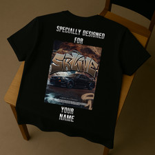 Personalized Custom Car Tshirt Nissan Skyline GTR R34 JDM Street Style Tee GIft