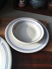 Diner China Coffee Mug Cup Plate White With Blue Stripes Restaurant Ware 5 Piece — photo 10