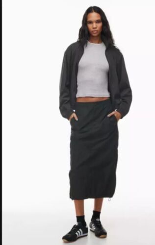 ARITZIA TNA CARGO SKIRT BLACK COTTON S Parachute - Picture 4 of 11