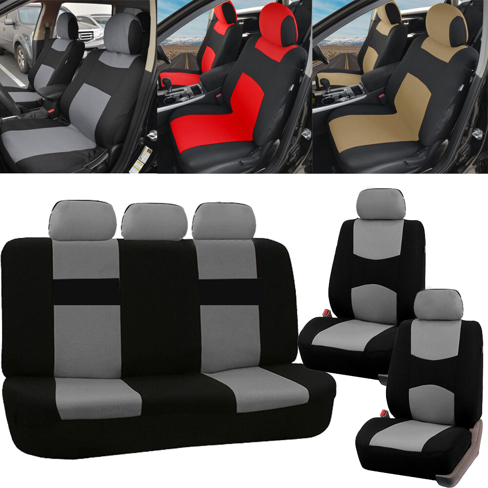 For Toyota Car Seat Cover Full Set 5Sits Front Rear Protector Polyester Cushion eBay