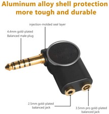 Headphone Plug 2.5mm 3.5mm Female to 4.4mm Male Balance Earphone Jack Adapter