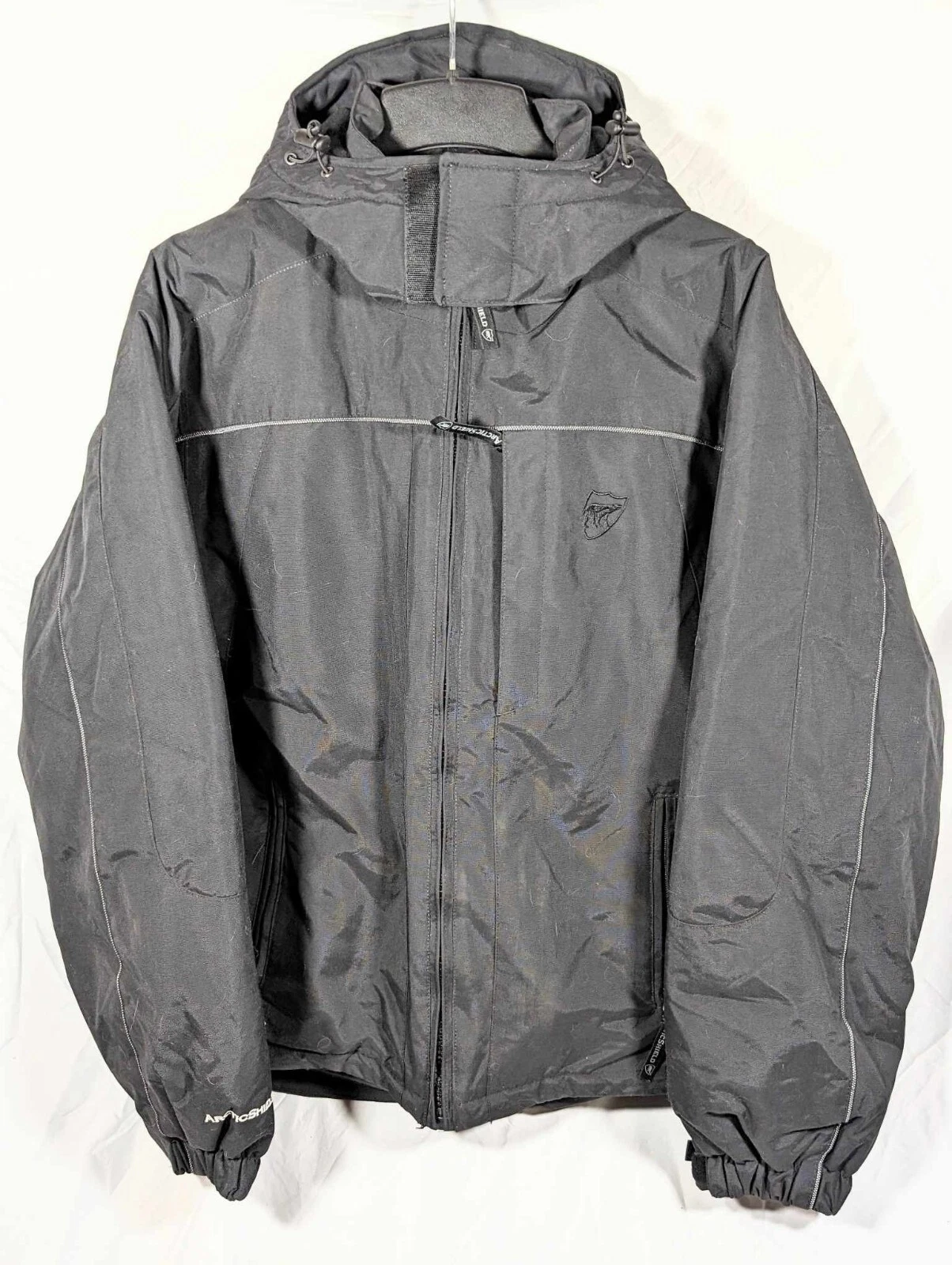 ArcticShield Mens Waterproof Insulated Jacket Full Zip Black Size XL