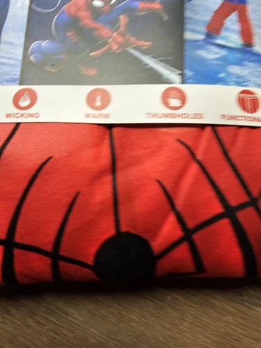 Cuddl Duds Marvel Spider Boys Thermal Underwear Set L 10/12 Climate Right - Picture 6 of 9