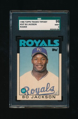 1986 Topps Traded Tiffany #50T, Bo Jackson RC, SGC 9 MINT LOOKS GREAT - Picture 1 of 2