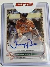 2022 Topps Holiday Rookie Auto Jeremy Pena #WHA-JP /50 (AU, RC) Sealed