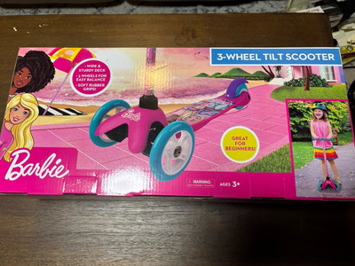BARBIE 3 WHEEL TILT  SCOOTER- PINK-NEW SEALED-FREE SHIPPING!