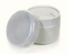 12 Pack 4 oz White Cosmetic Jars with Inner Liners and Dome Lids Plastic
