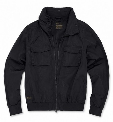 Replay Herren Steppjacke Gr. XL Schwarz Polyamid/Nylon Reißverschluss Logo