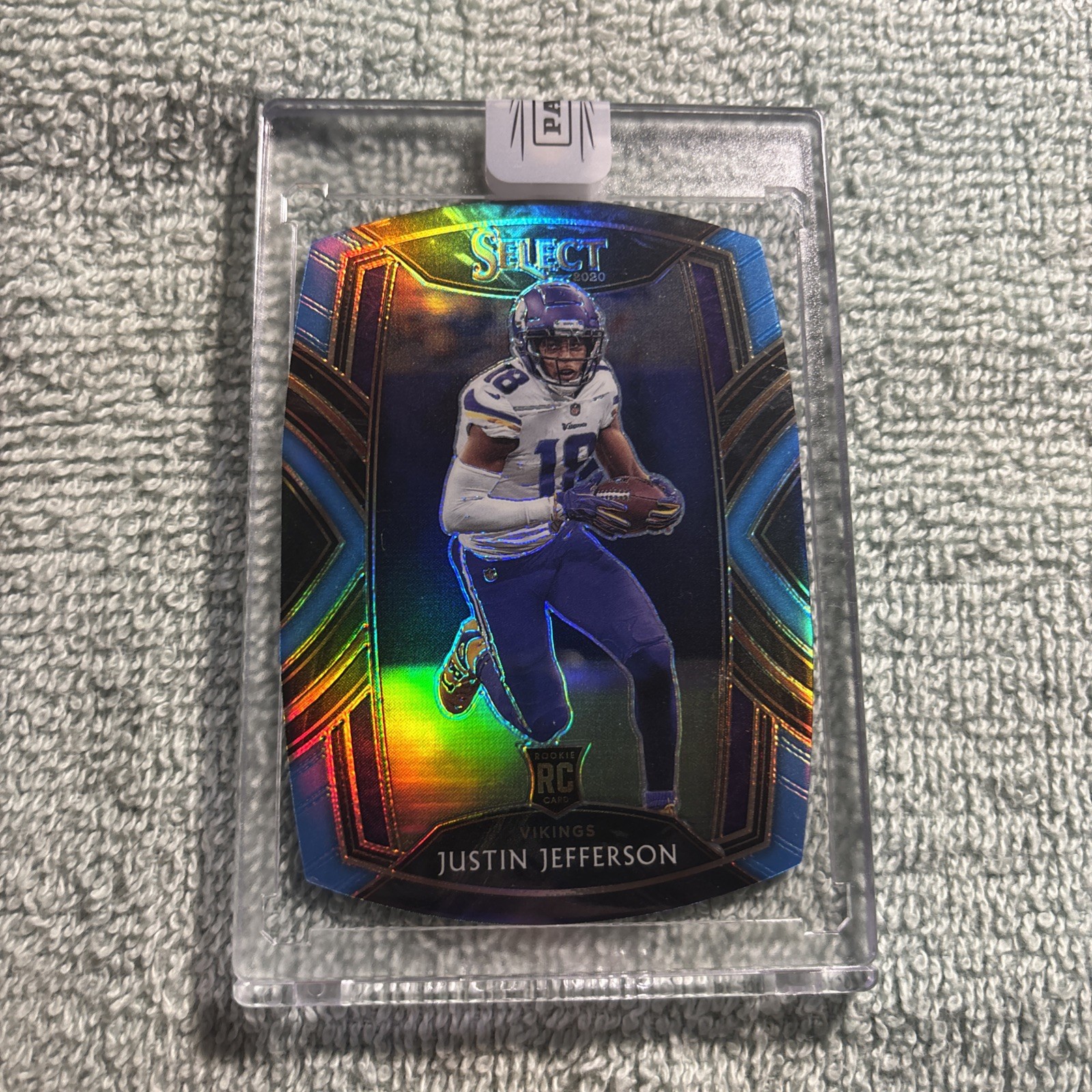 2020 Panini Select JUSTIN JEFFERSON BLUE PRIZM DIE CUT CLUB ROOKIE #261 Vikings
