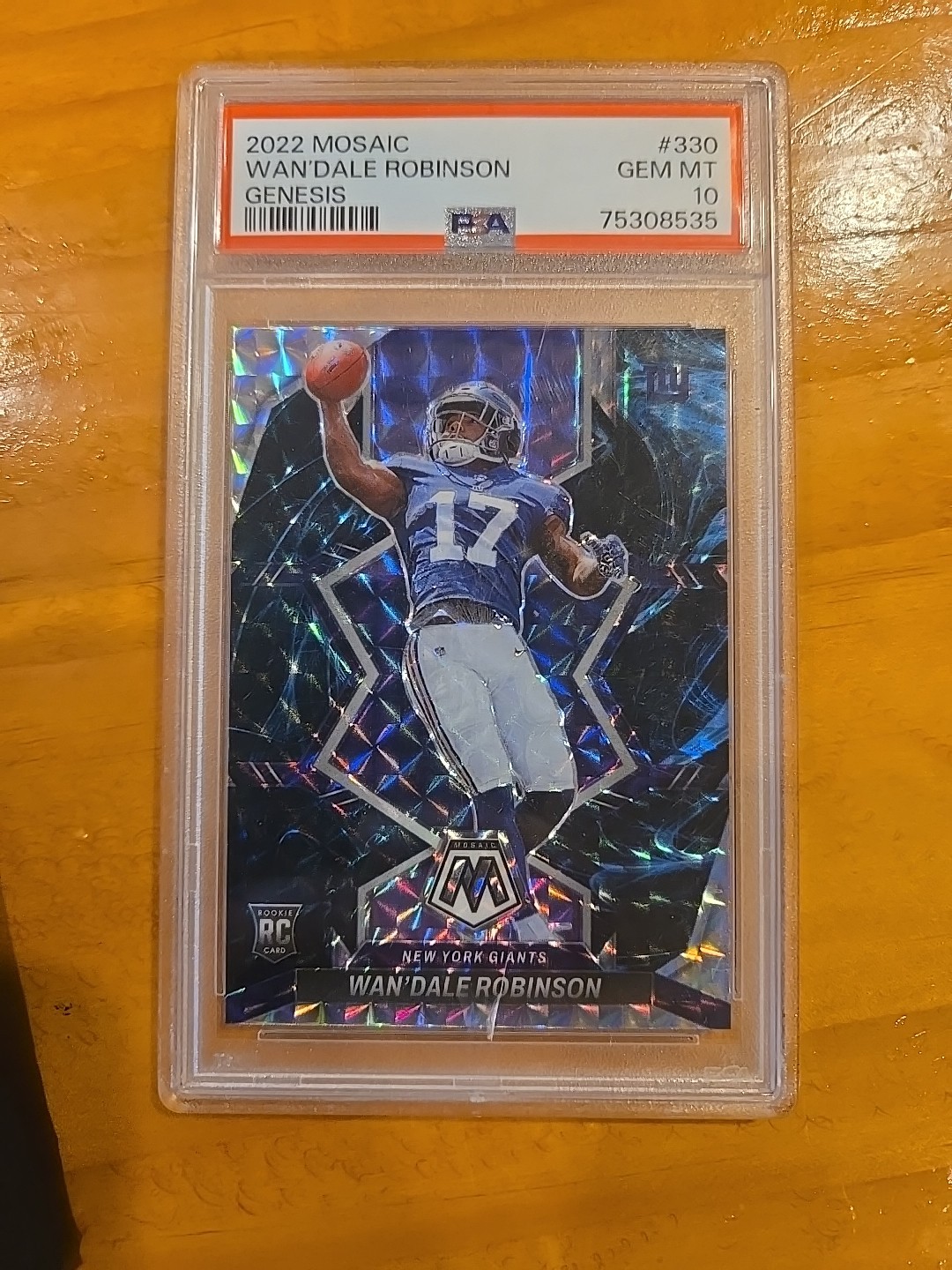 2022 Panini Mosaic - Rookies Wan'Dale Robinson #330 Genesis Mosaic Prizm (RC)