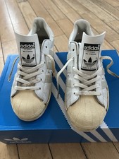 Adidas Superstar Made In France bianco-nero-grigio UK4.5 originali primi anni 80 vintage