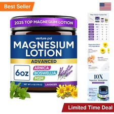 Venture Pal Magnesium Lotion with Arnica MSM Boswellia 6 fl oz Lavender Cooling