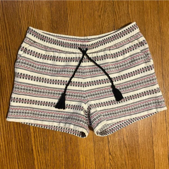 Garnet Hill Patterned Striped Drawstring Shorts w… - image 1