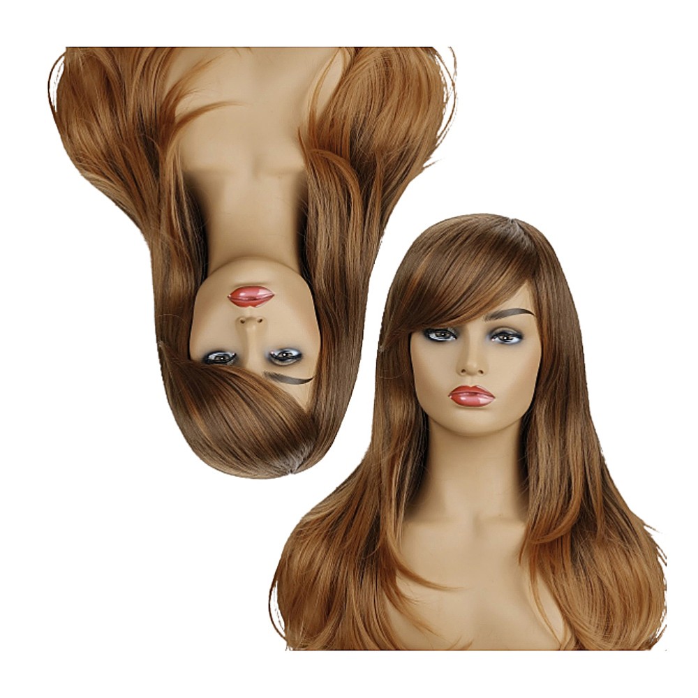 Layered Heat Resistant Synthetic Long Wig Headband for Black Women