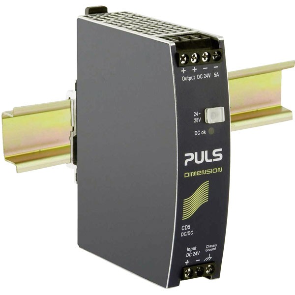 PULS DIN Rail Mount DC/DC Converter 24V DC 5A 120W