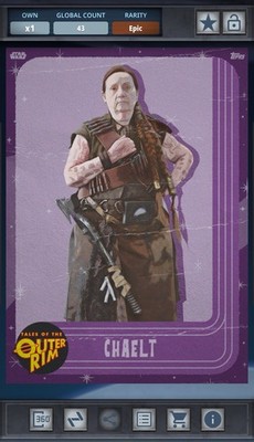 Star Wars Card Trader Tales Of The Outer Rim Pirates Purple 100cc Epic Chaelt
