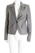 TIGERHILL Kurz-Blazer Damen Blazer Gr. DE 38 grau Materialmix-Look