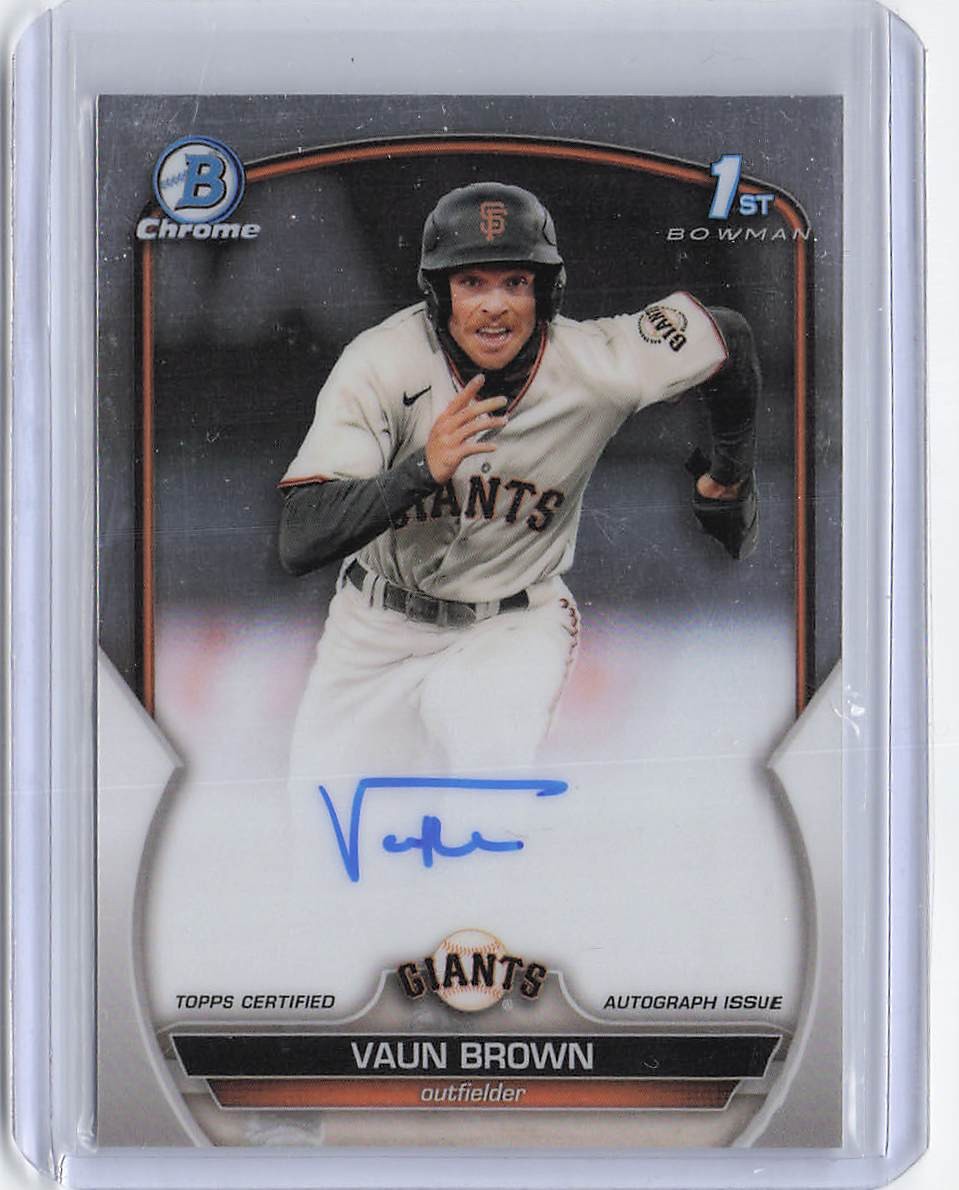 2023 Bowman #CPA-VB Vaun Brown Chrome Prospects Autographs