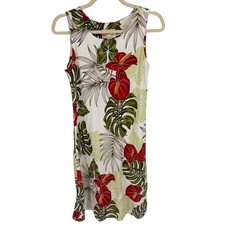 VTG Hilo Hattie Hawaiian Dress Women Small Floral Tropical Midi Vacation Resort