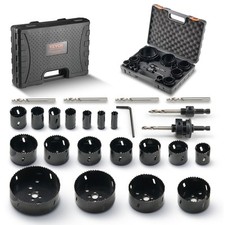 VEVOR Hole Saw Kit 18 PCS Saw Blades 6 Drill Bits 1 Hex Wrench Case Bi Metal M42