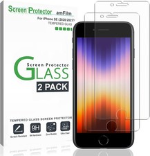 2 Pack Screen Protector  Halo Free Glass for iPhone SE 2/SE 3, 8, 7, 6S, 6