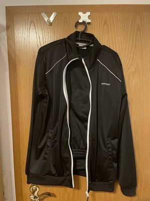 EASTWIND Herren Trainingsjacke schwarz mit weißen Akzenten, Stehkragen