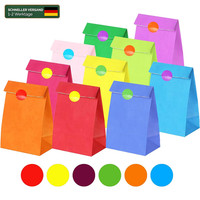 PapiertüTen Bunt 20 StüCk Klein GeschenktüTen Mit 48 Aufkleber
