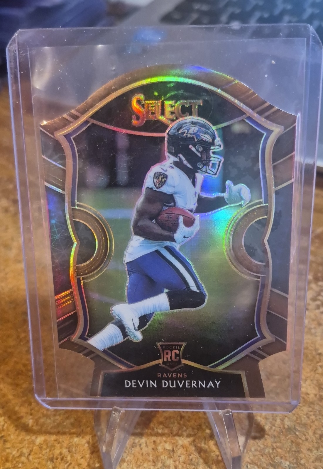 2020 Panini Select - Concourse Devin Duvernay #77 Copper Prizm Die-Cut /355 (RC)