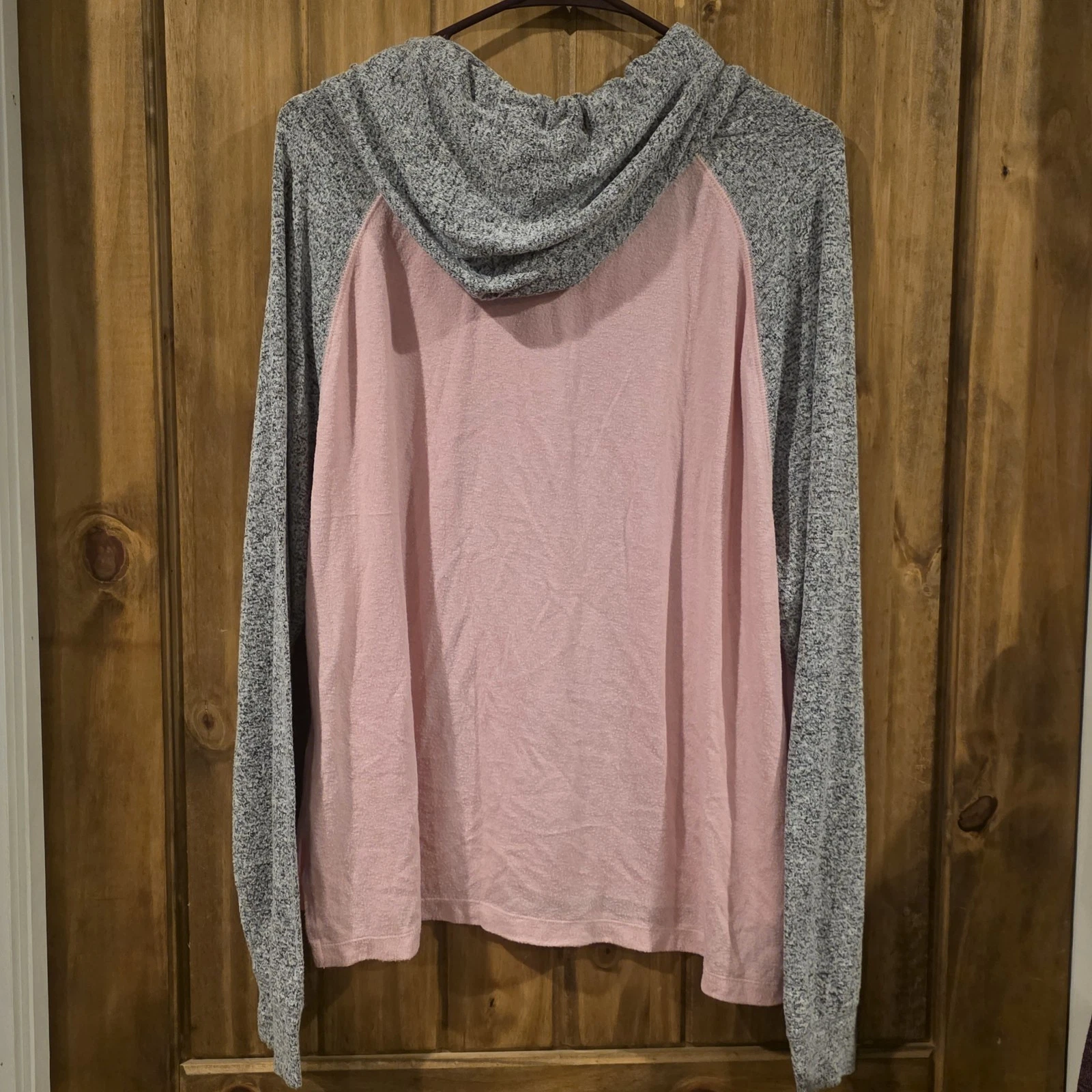 UNDERCOVER Victoria Secret ROSA grande accogliente pullover felpa con cappuccio rosa grigio logo