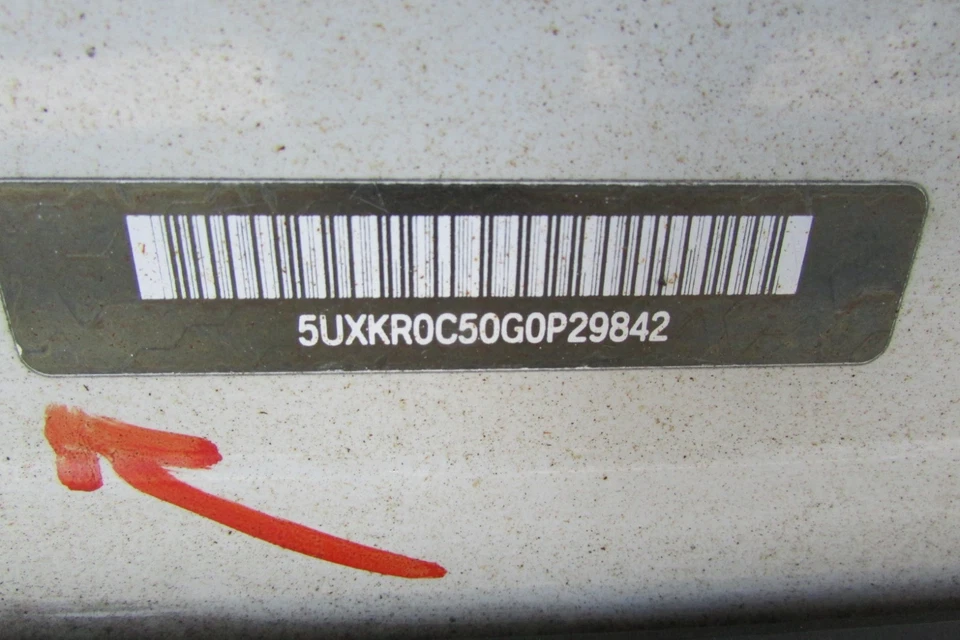 BMW X5 F15 2014-2018 tapa trasera maletero puerta superior trasera blanca OEM Foto 3 de 4