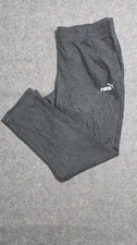 PUMA Women’s Joggers UK 16 Grey Tracksuit Bottoms XL Elastic Waist Logo Stretch