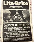 VTG  Milton Bradley Lite-Brite 1986 LITE BRITE ORIGINAL BOX + Instruction Pegs — photo 3