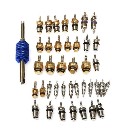 SOLUSTRE 43pezzi Strumento Per Nucleo Della Valvola Aria Attrezzo Per Pneumatici Estrattore Nucleo Stelo Valvola Installatore Di Steli Per Pneumatici Auto Kit Per Rimozione Dello Stelo