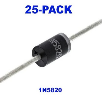 25pcs- 3 AMP DIODE (3A), 12V to 14V DC Car Security & Auto Application, 1N5820