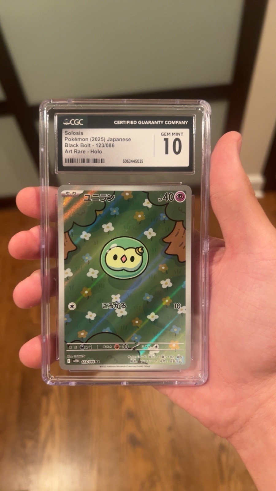 CGC 10 GEM MINT JAPANESE POKEMON 2025 Solosis 123/086 Scarlet Violet Black SV11B
