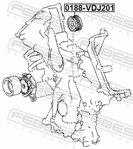 Fits FEBEST 0188-VDJ201 PULLEY IDLER