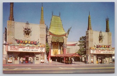 Hollywood CA California Grauman's Chinese Theatre James Bond Goldfinger Postcard
