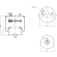 Febi Bilstein 39148 Federbalg Luftfederung FüR Volvo B12 9700 8500 8700 9900