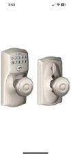 SCHLAGE FE595 CAM 619 GEO Camelot Keypad NEW UNUSED  -Nickel 