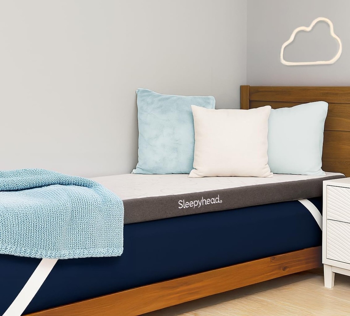 Sleepyhead Full Inch Gel Memory Foam Mattress Topper for College - Main Image