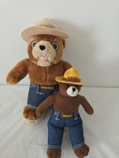 Smokey The Bear Vintage Plush Lot Of 2 Stuffed Animals Smokey Bear