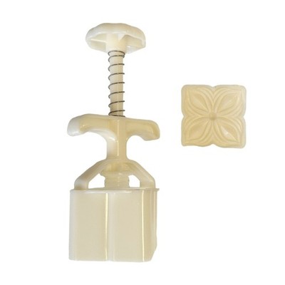 Hand-Pressure Moon Cake Molds Square Flower Cookie Stamps Moon Cake Maker